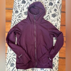 Prana Maroon Full-Zip Hoodie